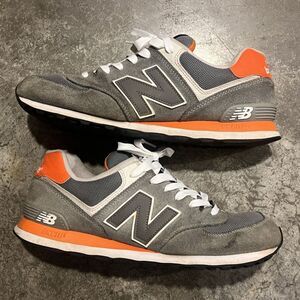 New Balance 574 Grey Orange Sneakers ENCAP Technology